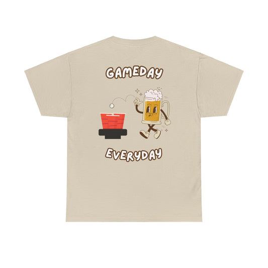 Whirl Pong "Gameday Everyday" Official T-Shirt - Unisex Heavy Cotton Tee - Tan