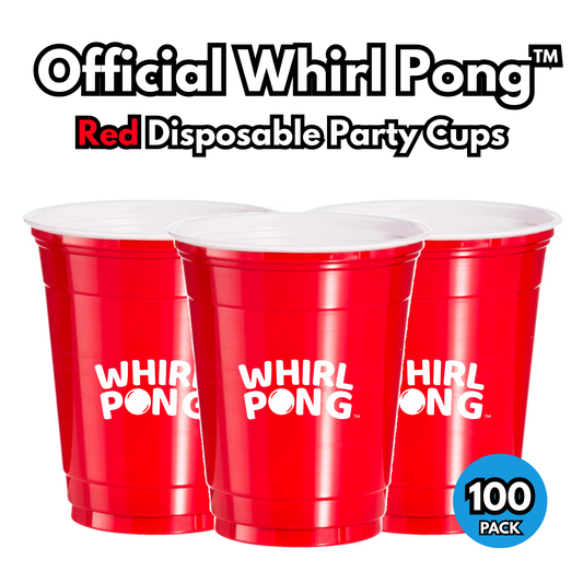 Whirl Pong 18 oz Red Plastic Disposable Party Cups
