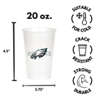 Philadelphia Eagles Cups & Orange Ping Pong Balls