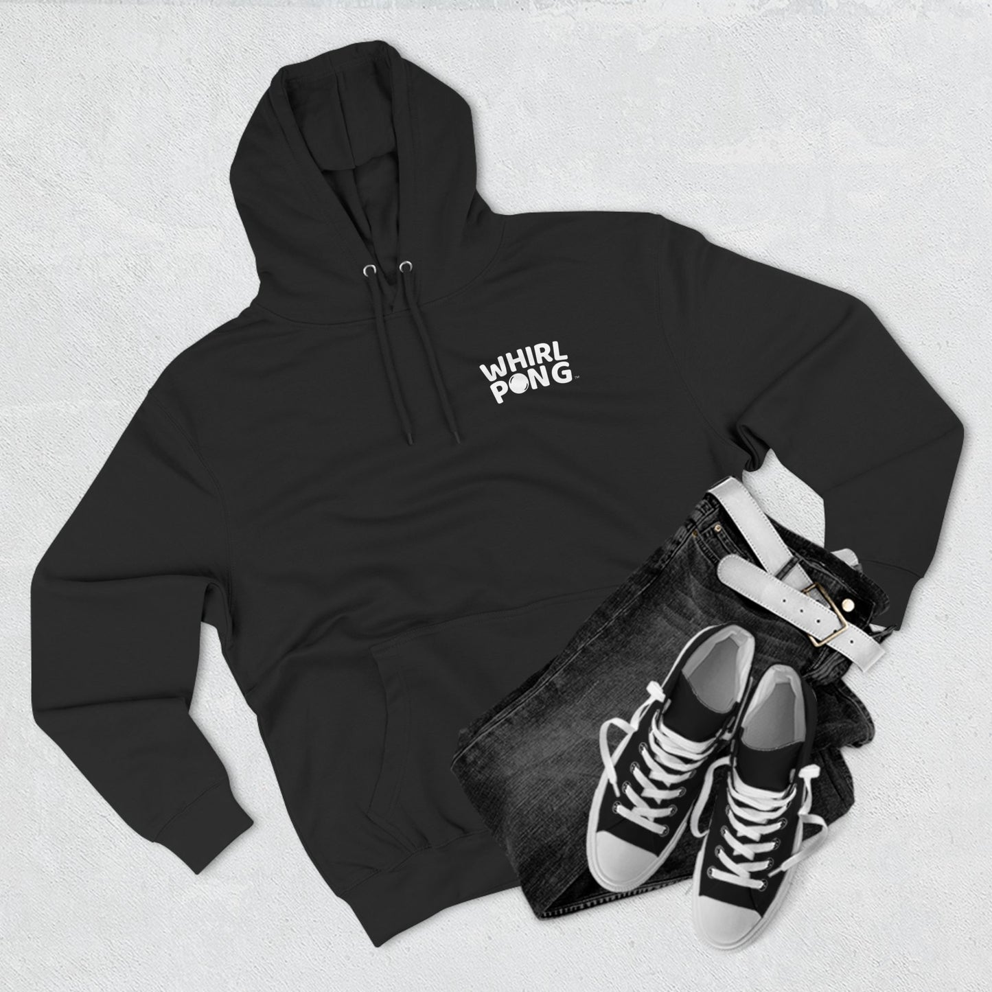 Whirl Pong Classic Black Hoodie