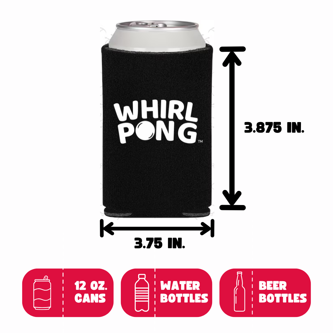 Whirl Pong™ Black Koozies