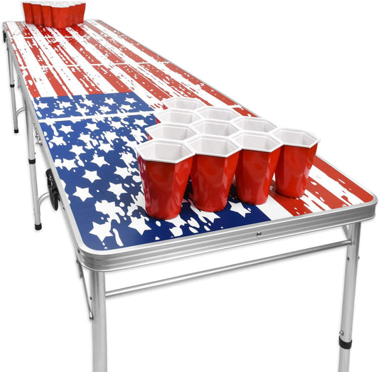 American Flag Beer Pong Table