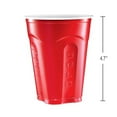 Whirl Pong Compatible 18 oz Red Solo Plastic Disposable Party Cups