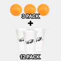 Philadelphia Eagles Cups & Orange Ping Pong Balls