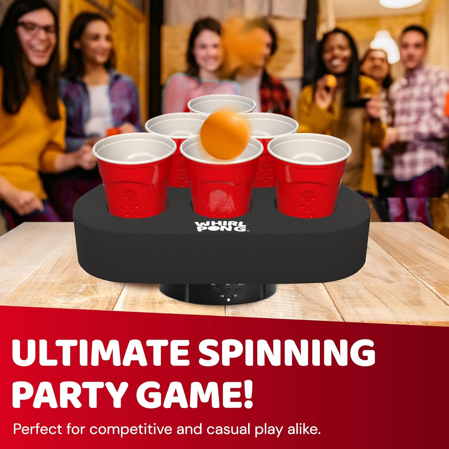 Whirl Pong - Spinning Cup Pong Game (Set of 2)