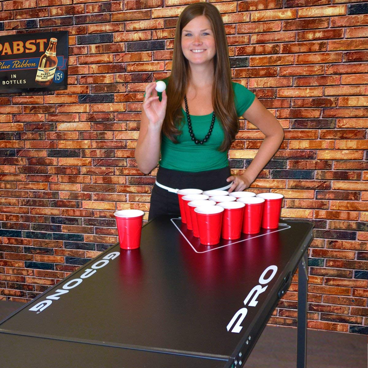 Black Pro Beer Pong Table