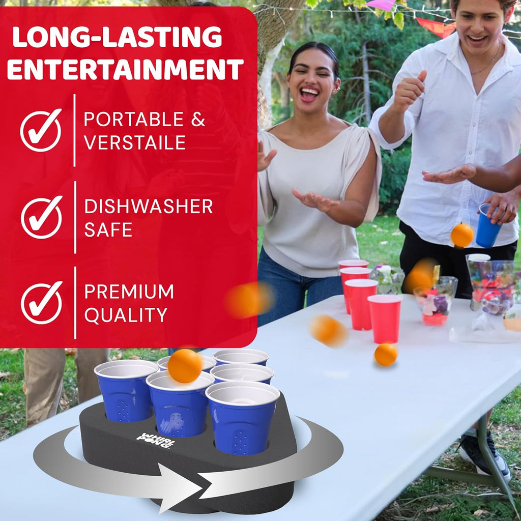 Whirl Pong - Spinning Cup Pong Game (Set of 2)