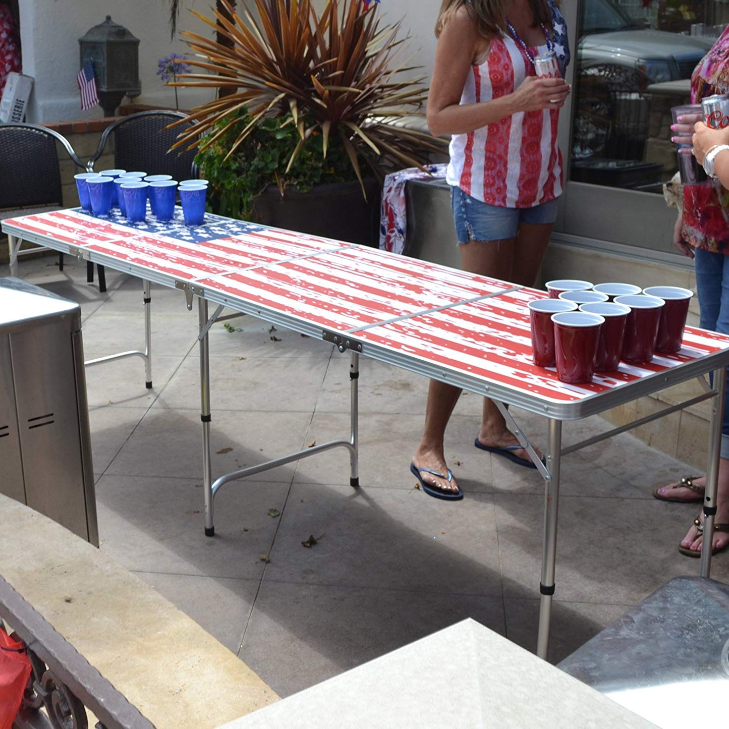 American Flag Beer Pong Table