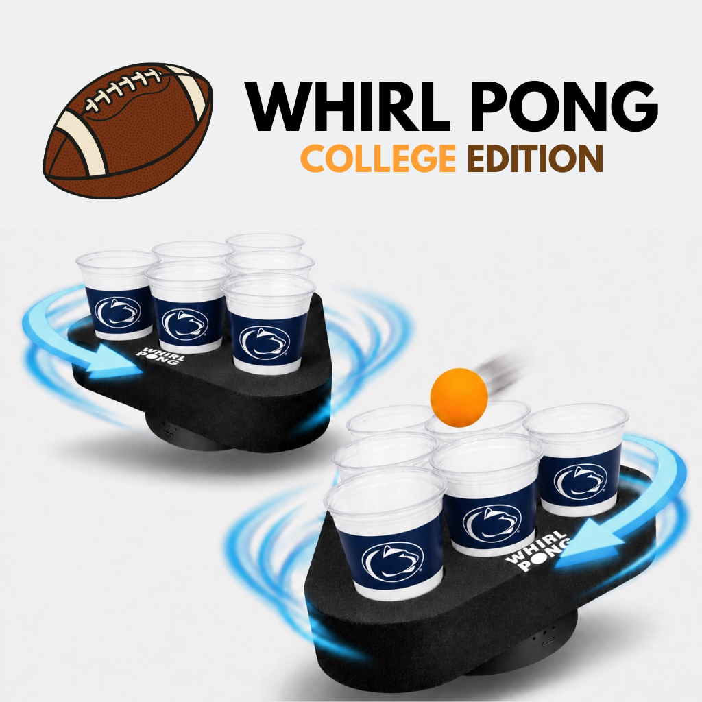 Whirl Pong™ Penn State Bundle (Set of 2) | Includes Penn State Solo Cups + Orange Ping Pong Balls