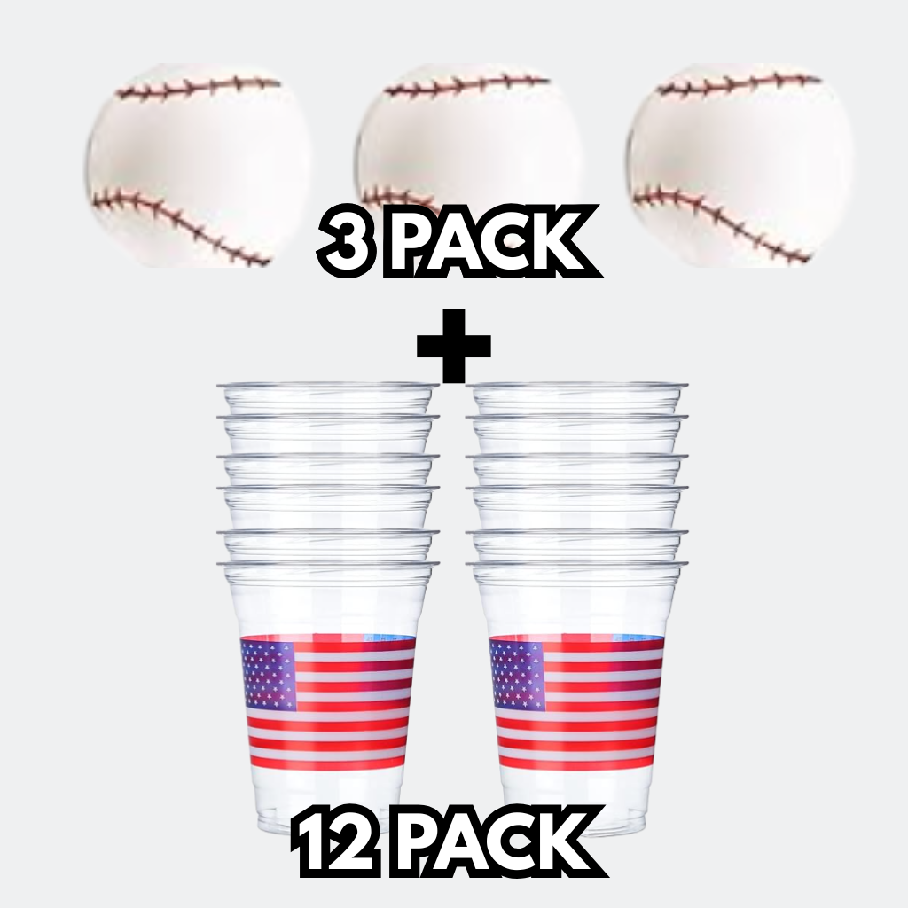 USA Cups & Baseball Ping Pong Balls