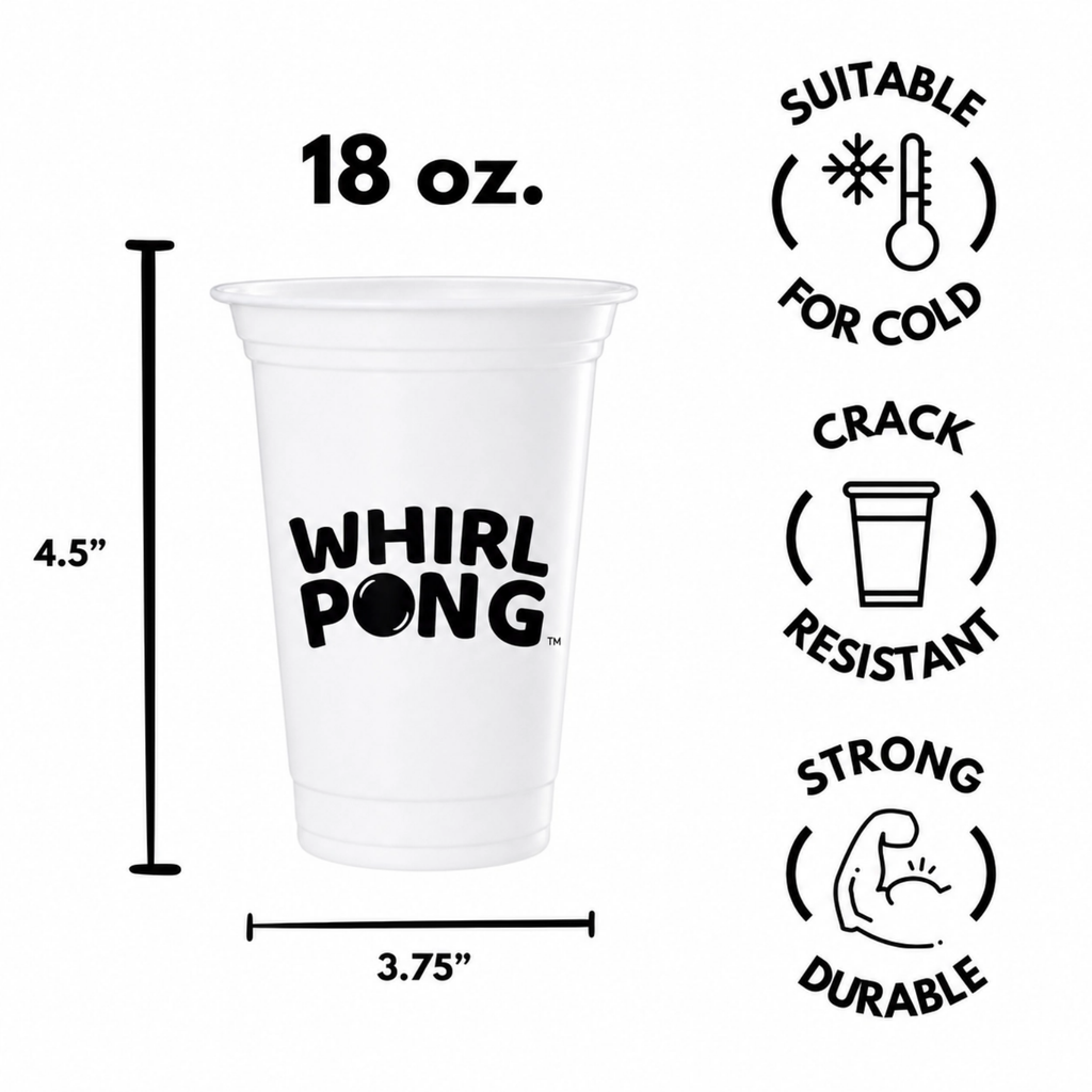Whirl Pong™ Ping Pong Balls & Solo Cups
