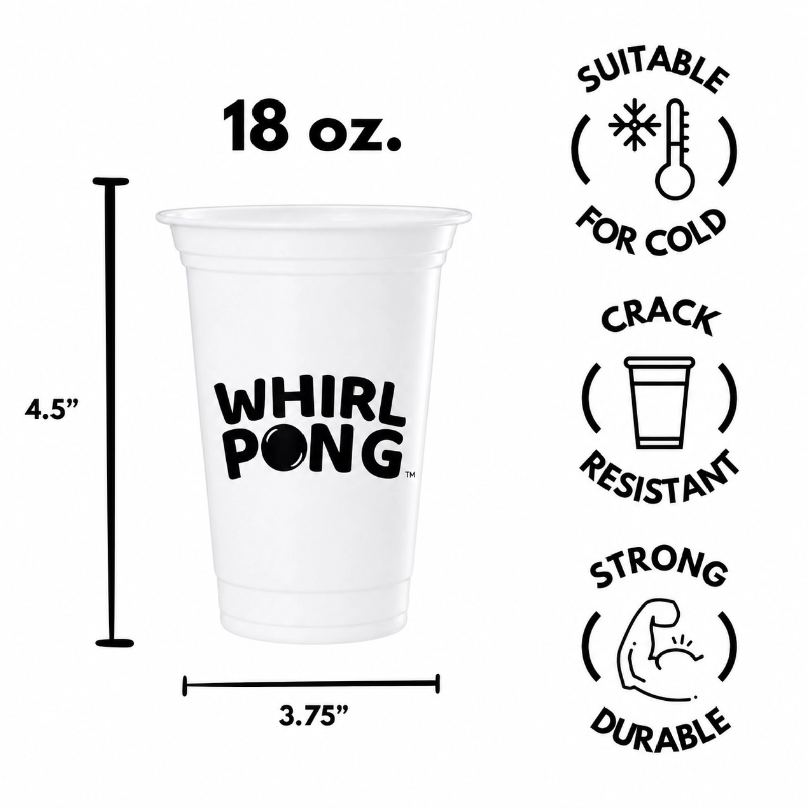 Whirl Pong™ Ping Pong Balls & Solo Cups