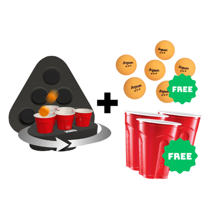 BLACK FRIDAY SALE: Whirl Pong (Set of 2) + FREE 24 Cups & FREE 6 Ping Pong Balls