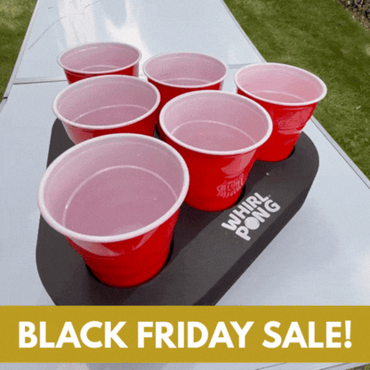 BLACK FRIDAY SALE: Whirl Pong (Set of 2) + FREE 24 Cups & FREE 6 Ping Pong Balls