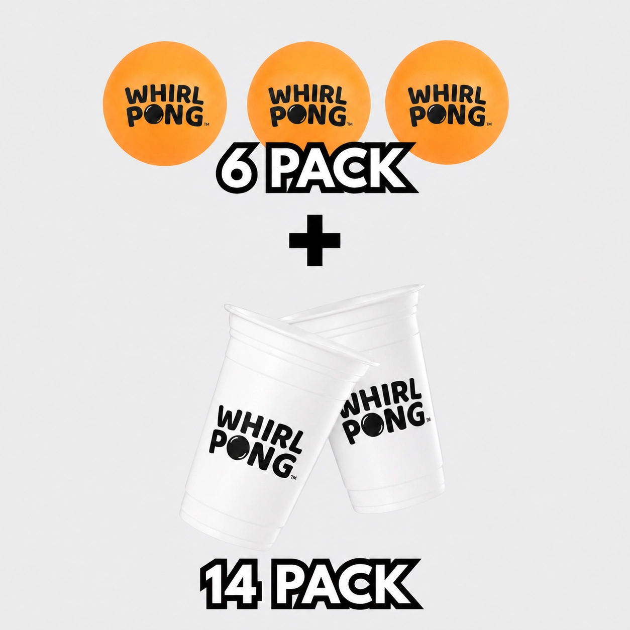 Whirl Pong™ Ping Pong Balls & Solo Cups