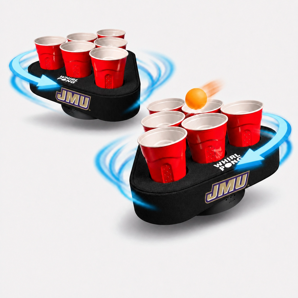 Whirl Pong™ - Spinning Cup Pong Game | James Madison (Set of 2)